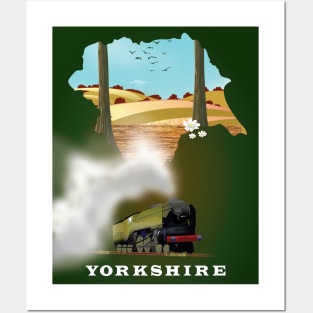 Yorkshire map travel poster Posters and Art
